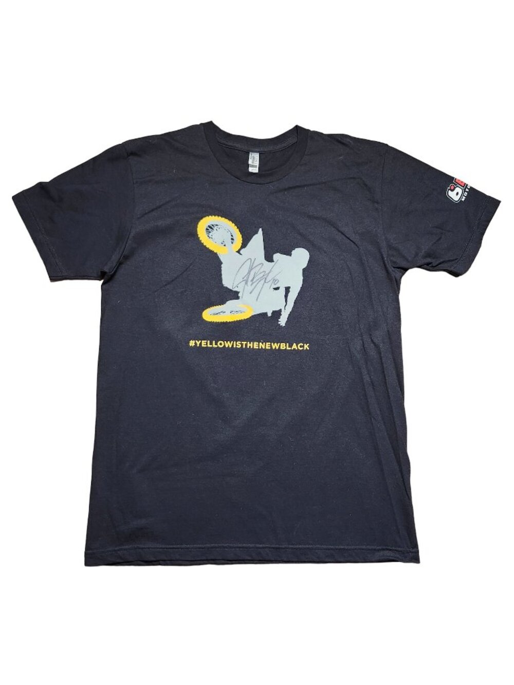 Pirelli Yellow Is The New Black Moto Supercross Justin Brayton Signed Tee Large